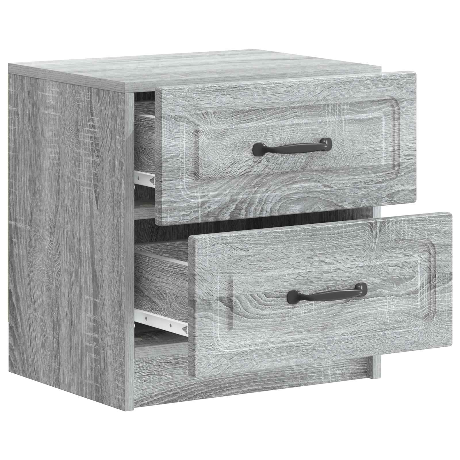 Natskab 2 pcs Grå sonoma-eg 43 x 34,5 x 44,5 cm Konstrueret træ