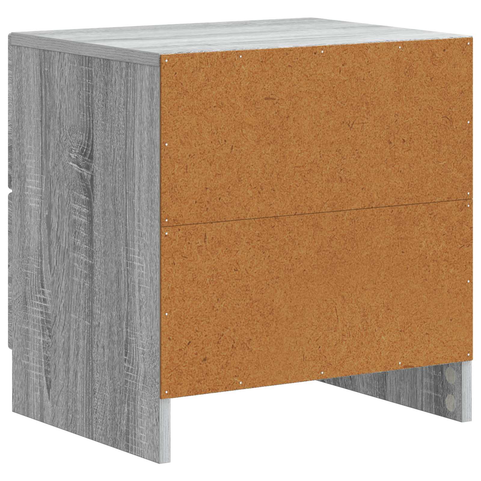 Natskab 2 pcs Grå sonoma-eg 43 x 34,5 x 44,5 cm Konstrueret træ