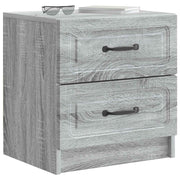 Natskab 2 pcs Grå sonoma-eg 43 x 34,5 x 44,5 cm Konstrueret træ