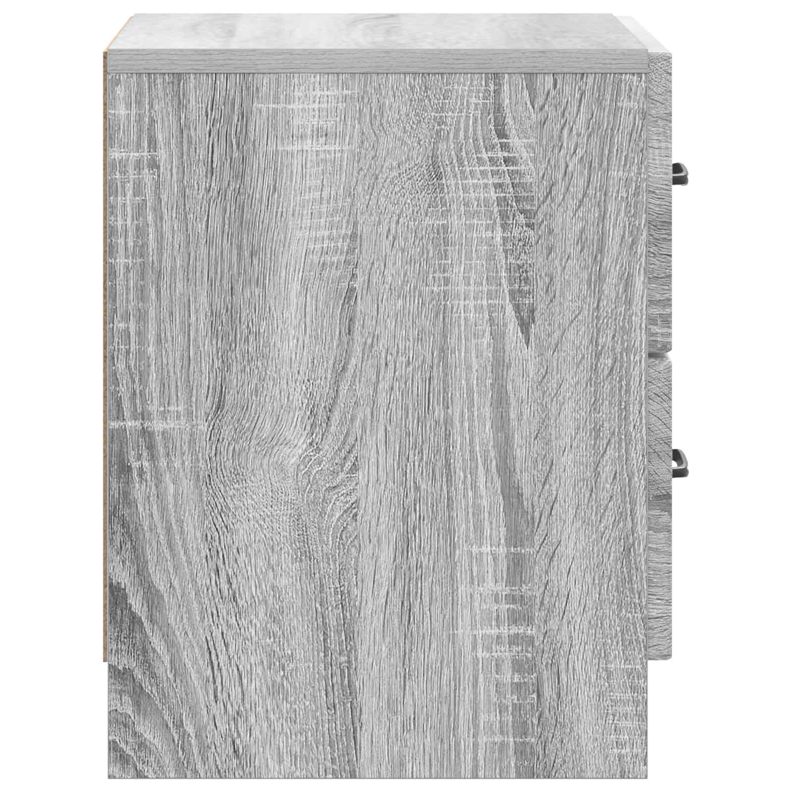 Natskab 2 pcs Grå sonoma-eg 43 x 34,5 x 44,5 cm Konstrueret træ