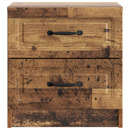 Natskab 2 stk. Gammelt træ 43 x 34,5 x 44,5 cm Konstrueret træ