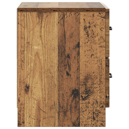 Natskab 2 stk. Gammelt træ 43 x 34,5 x 44,5 cm Konstrueret træ