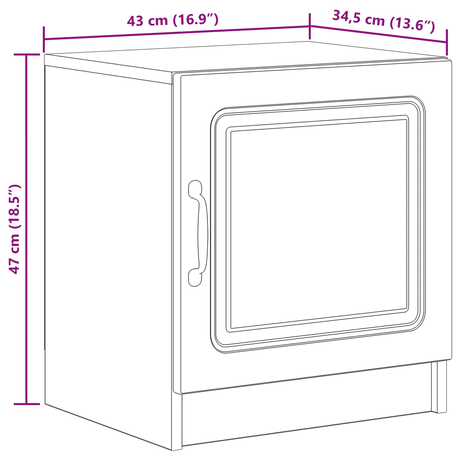 Natskab Gammelt træ 43 x 34,5 x 47 cm Konstrueret træ