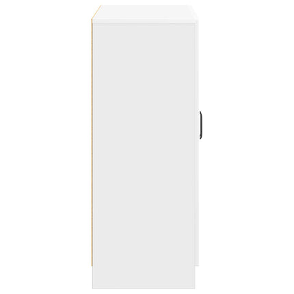Sideboard Hvid højglans 66 x 34,5 x 87 cm Konstrueret træ