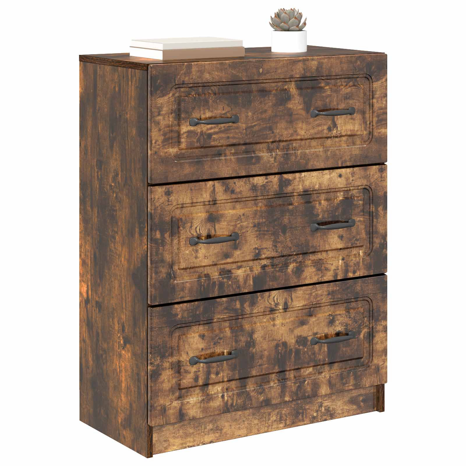 Skuffeskab Røget eg 66 x 34,5 x 87 cm Konstrueret træ