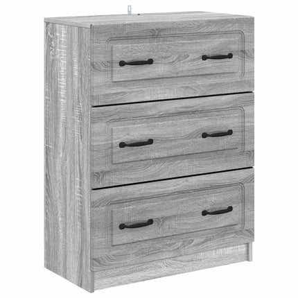 Skuffeskab 66 x 34,5 x 87 cm Konstrueret træ Grå Sonoma