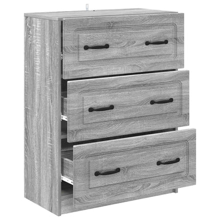 Skuffeskab 66 x 34,5 x 87 cm Konstrueret træ Grå Sonoma