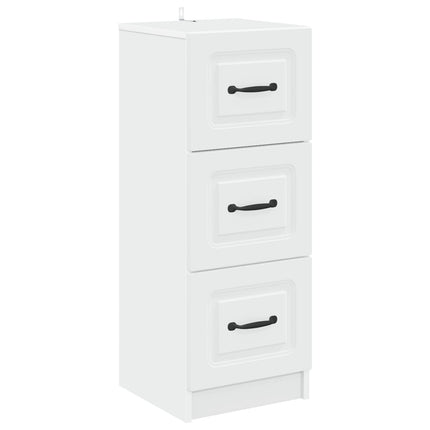 Skuffeskab Hvid 33 x 34,5 x 87 cm Konstrueret træ