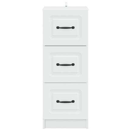 Skuffeskab Hvid 33 x 34,5 x 87 cm Konstrueret træ