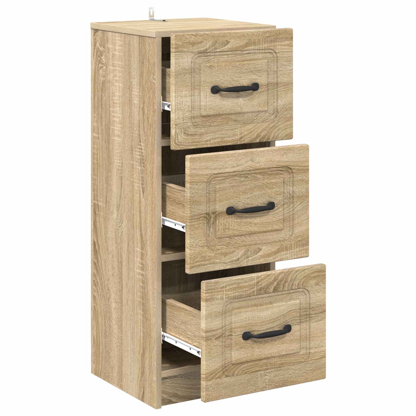 Skuffeskab Sonoma-eg 33 x 34,5 x 87 cm Konstrueret træ