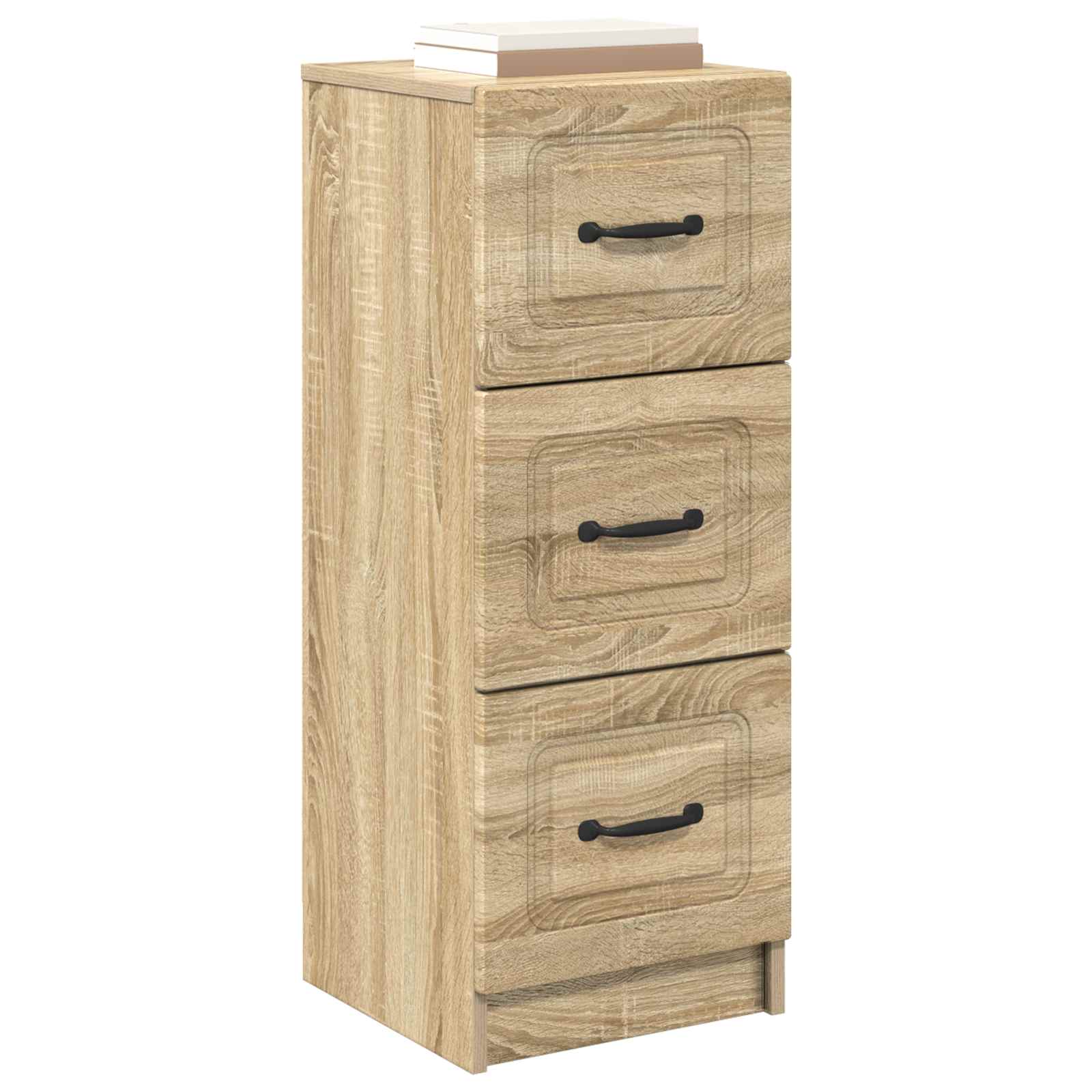 Skuffeskab Sonoma-eg 33 x 34,5 x 87 cm Konstrueret træ
