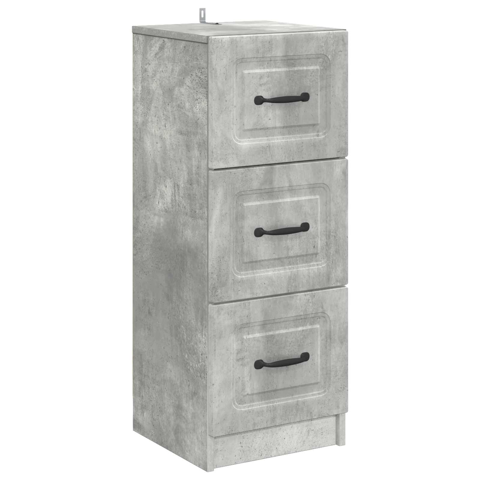 Skuffeskab Betongrå 33 x 34,5 x 87 cm Konstrueret træ