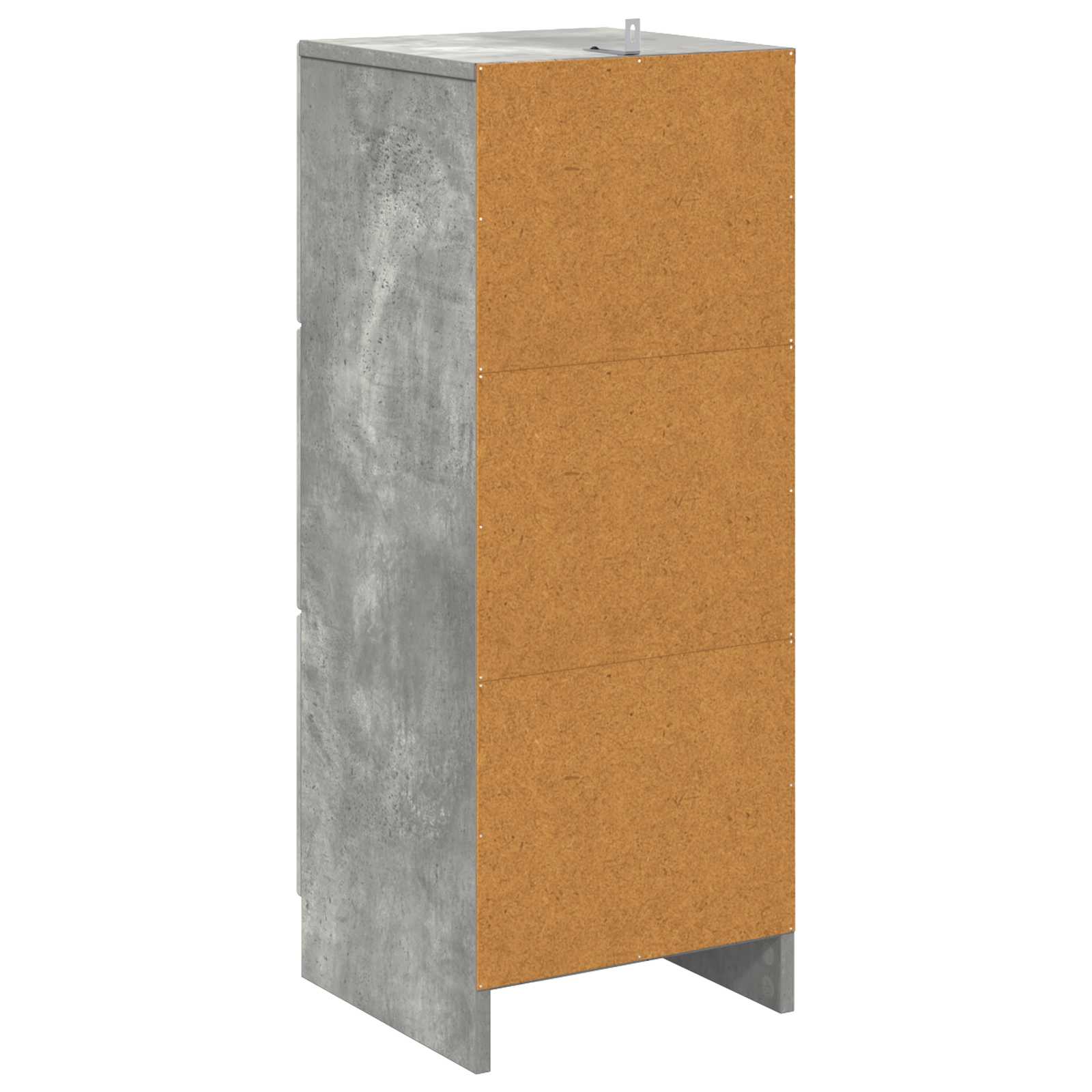 Skuffeskab Betongrå 33 x 34,5 x 87 cm Konstrueret træ