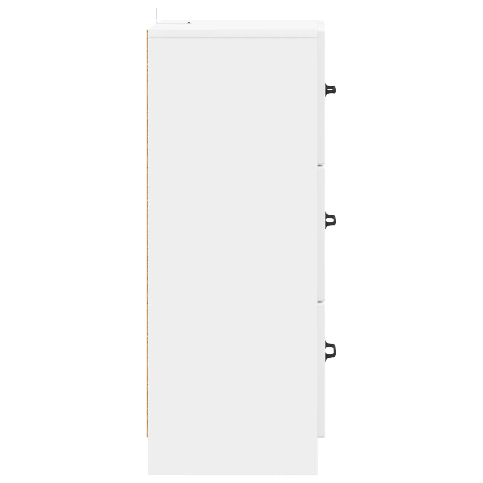 Skuffeskab Hvid højglans 33 x 34,5 x 87 cm Konstrueret træ