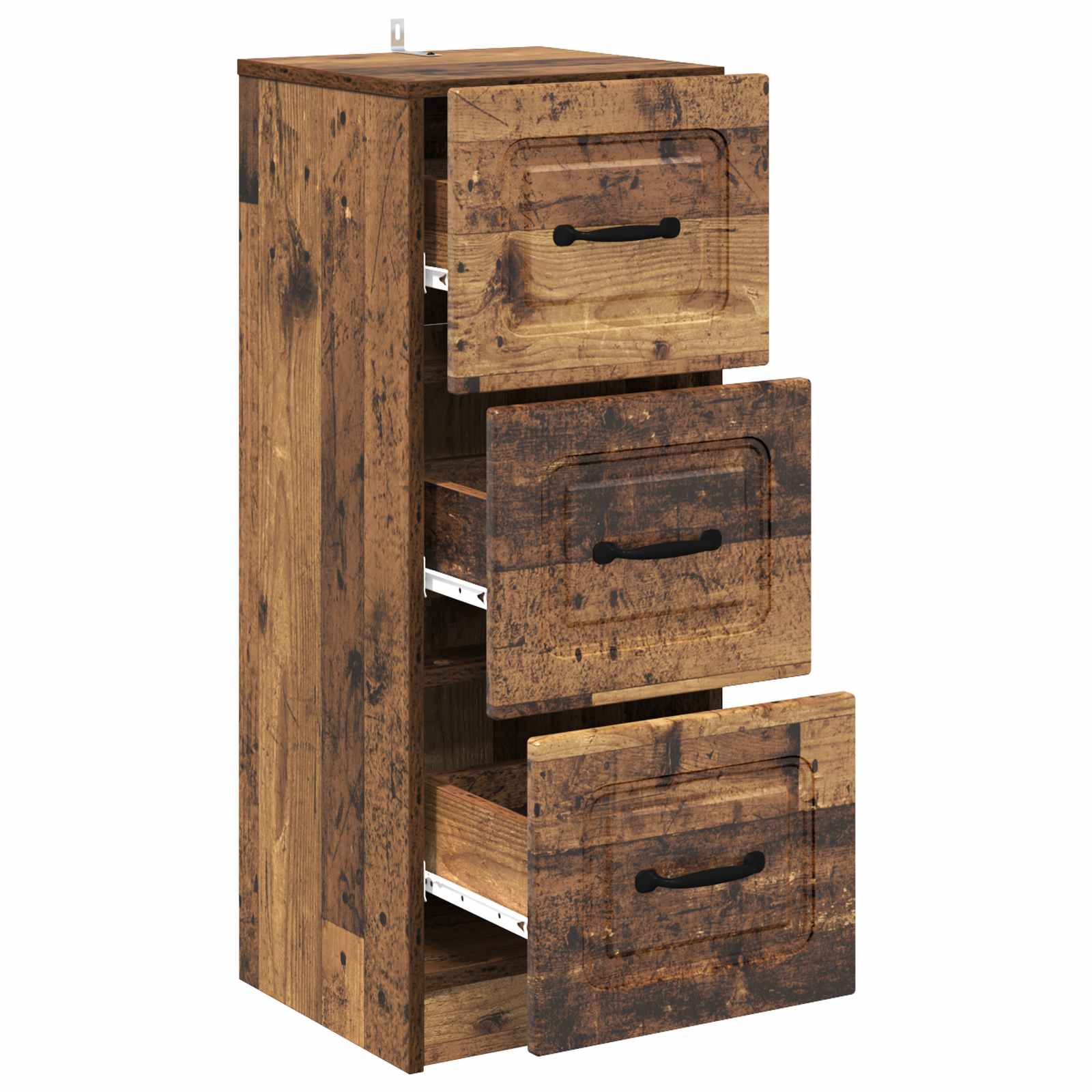 Skuffeskab Gammelt træ 33 x 34,5 x 87 cm Konstrueret træ