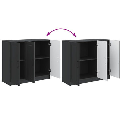Sideboard Sort 89 x 34,5 x 77 cm Konstrueret træ