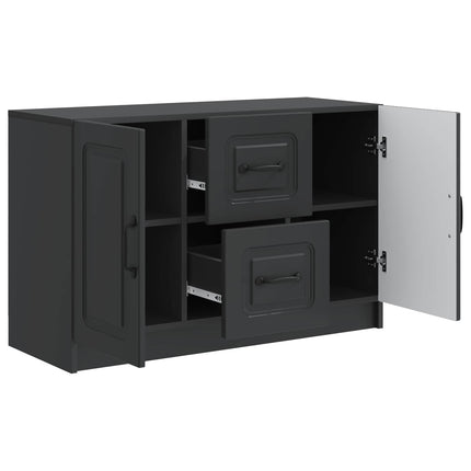 Sideboard med skuffe Sort 89 x 34,5 x 57 cm Konstrueret træ