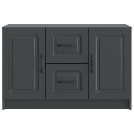 Sideboard med skuffe Sort 89 x 34,5 x 57 cm Konstrueret træ