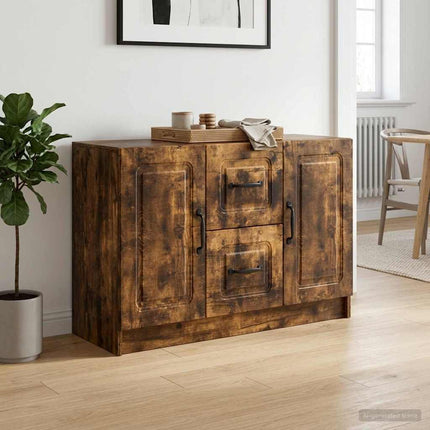 Sideboard Røget eg 89 x 34,5 x 57 cm Konstrueret træ