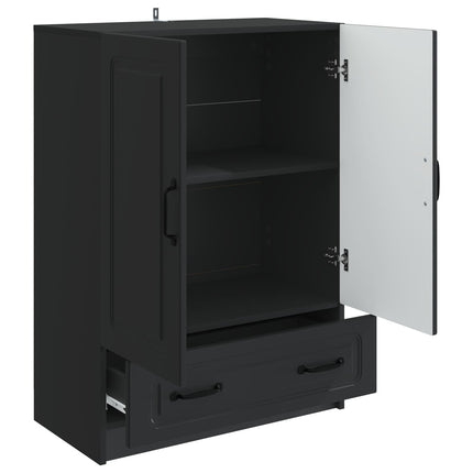 Sideboard med skuffe Sort 66 x 34,5 x 92 cm Konstrueret træ