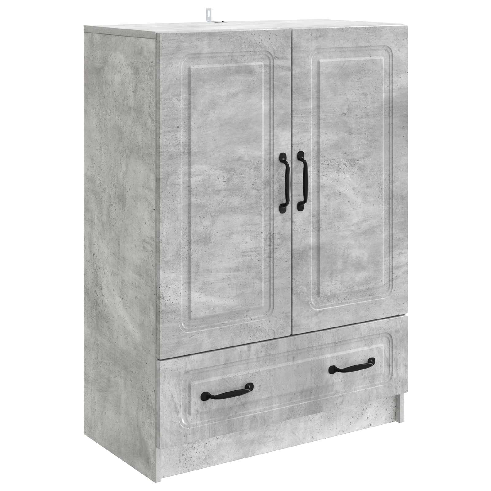 Sideboard med skuffe Betongrå 66 x 34,5 x 92 cm Konstrueret træ
