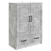 Sideboard med skuffe Betongrå 66 x 34,5 x 92 cm Konstrueret træ
