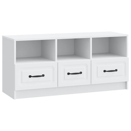 TV-skab med skuffe Hvid 102 x 34,5 x 47 cm Konstrueret træ
