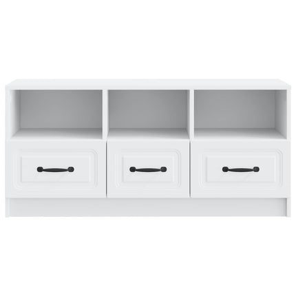TV-skab med skuffe Hvid 102 x 34,5 x 47 cm Konstrueret træ