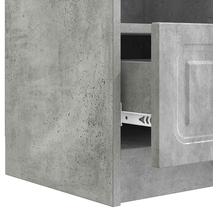 TV-skab med skuffe Betongrå 102 x 34,5 x 47 cm Konstrueret træ