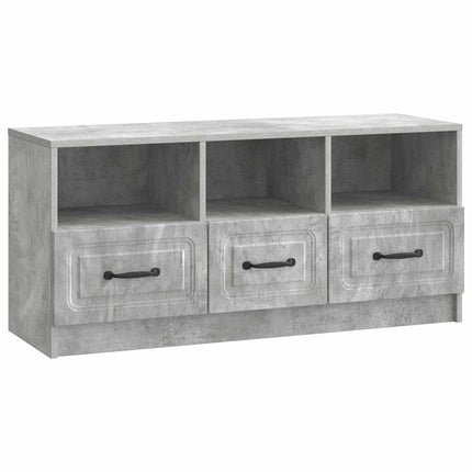 TV-skab med skuffe Betongrå 102 x 34,5 x 47 cm Konstrueret træ