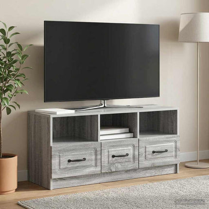 TV-skab Grå sonoma-eg 102 x 34,5 x 47 cm Konstrueret træ