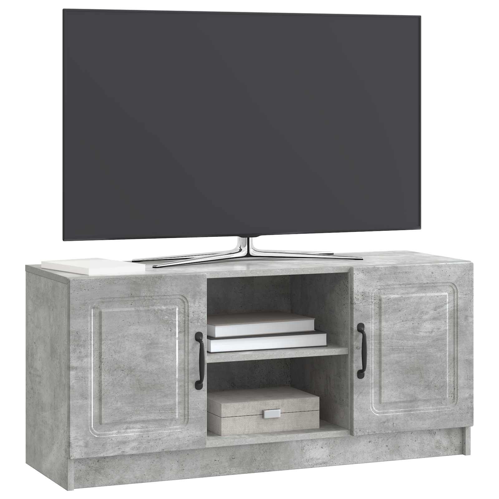 TV-skab Betongrå 102 x 34,5 x 47 cm Konstrueret træ