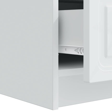 TV-skab med skuffe Hvid 147 x 34,5 x 27 cm Konstrueret træ