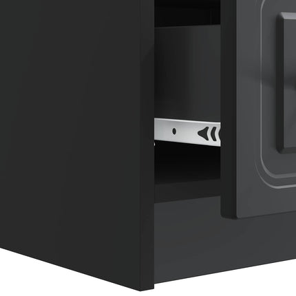 TV-skab 147 x 34,5 x 27 cm Sort Konstrueret træ