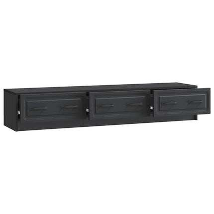 TV-skab 147 x 34,5 x 27 cm Sort Konstrueret træ