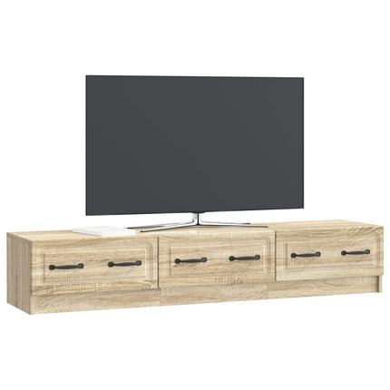TV-skab med skuffe Sonoma-eg 147 x 34,5 x 27 cm Konstrueret træ
