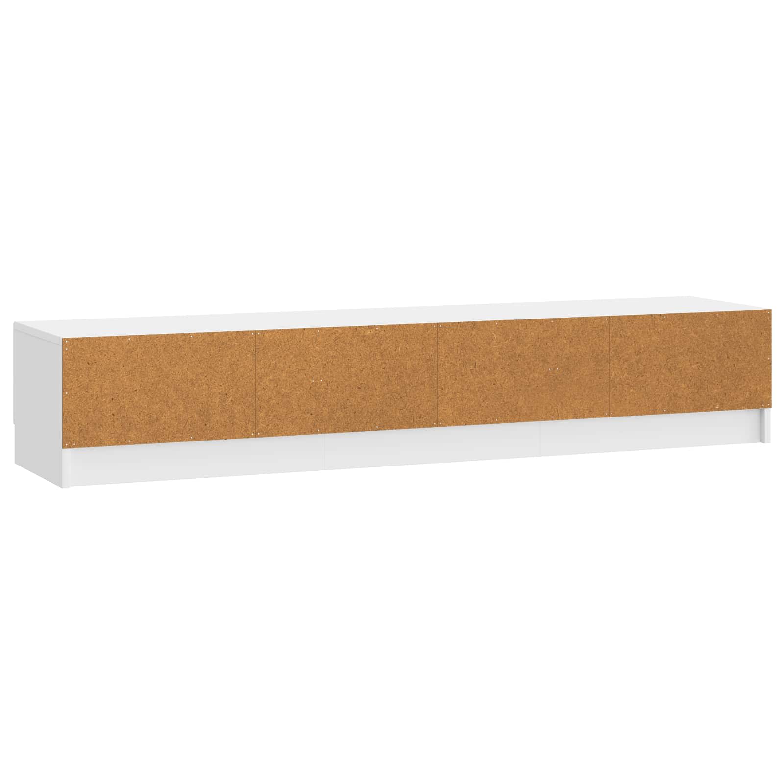 TV-skab Hvid højglans 147 x 34,5 x 27 cm Konstrueret træ