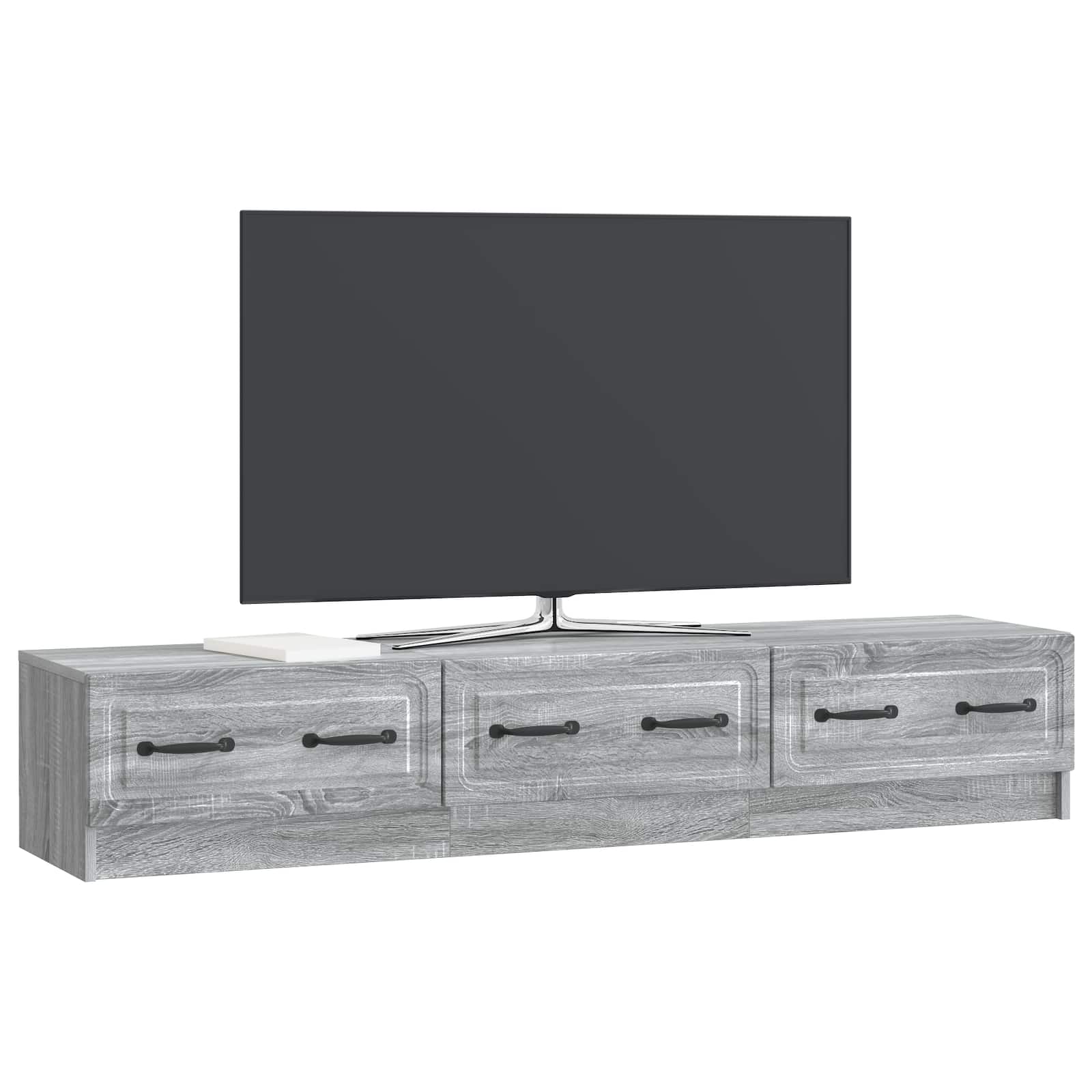 TV-skab Grå sonoma-eg 147 x 34,5 x 27 cm Konstrueret træ