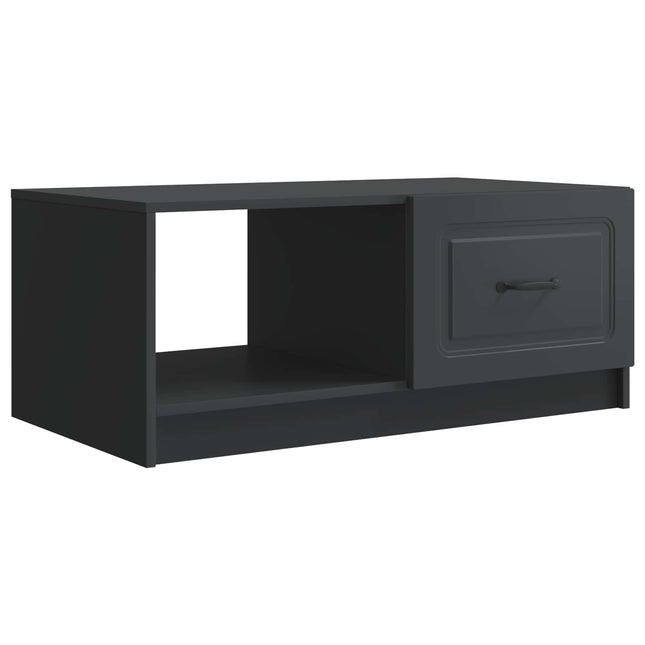 Sofabord Sort 90 x 50 x 37 cm Konstrueret træ