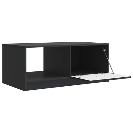 Sofabord Sort 90 x 50 x 37 cm Konstrueret træ