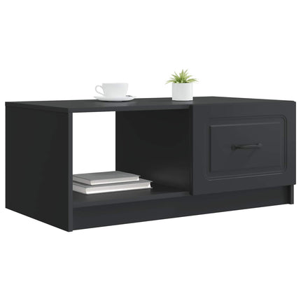 Sofabord Sort 90 x 50 x 37 cm Konstrueret træ