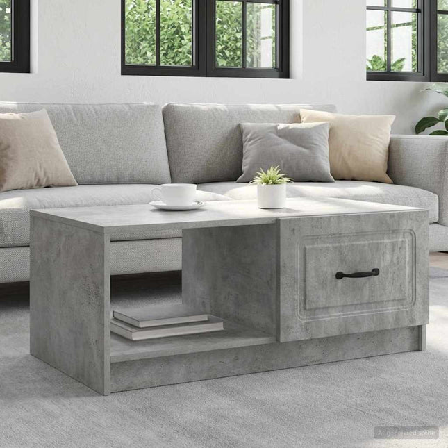 Sofabord Betongrå 90 x 50 x 37 cm Konstrueret træ