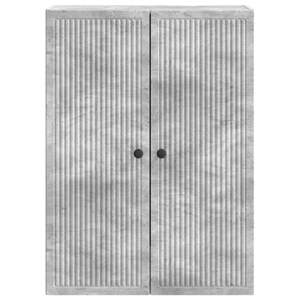 Vægmonteret skab Betongrå 66 x 34,5 x 90 cm Konstrueret træ