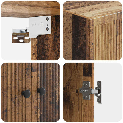 Vægmonteret skab Gammelt træ 66 x 34,5 x 90 cm Konstrueret træ