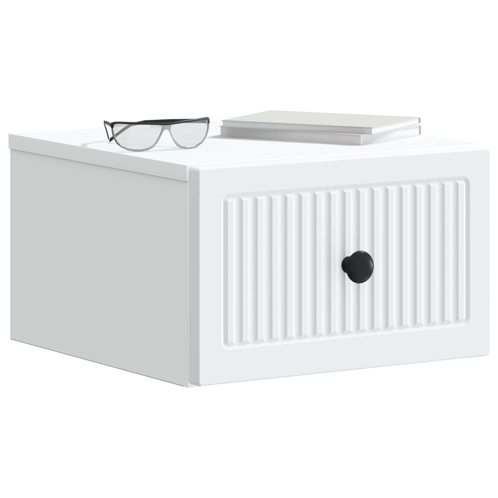 Væghængt Natbord 2 pcs Hvid 33 x 34,5 x 20 cm Konstrueret træ