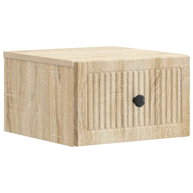 Væghængt Natbord Sonoma-eg 33 x 34,5 x 20 cm Konstrueret træ