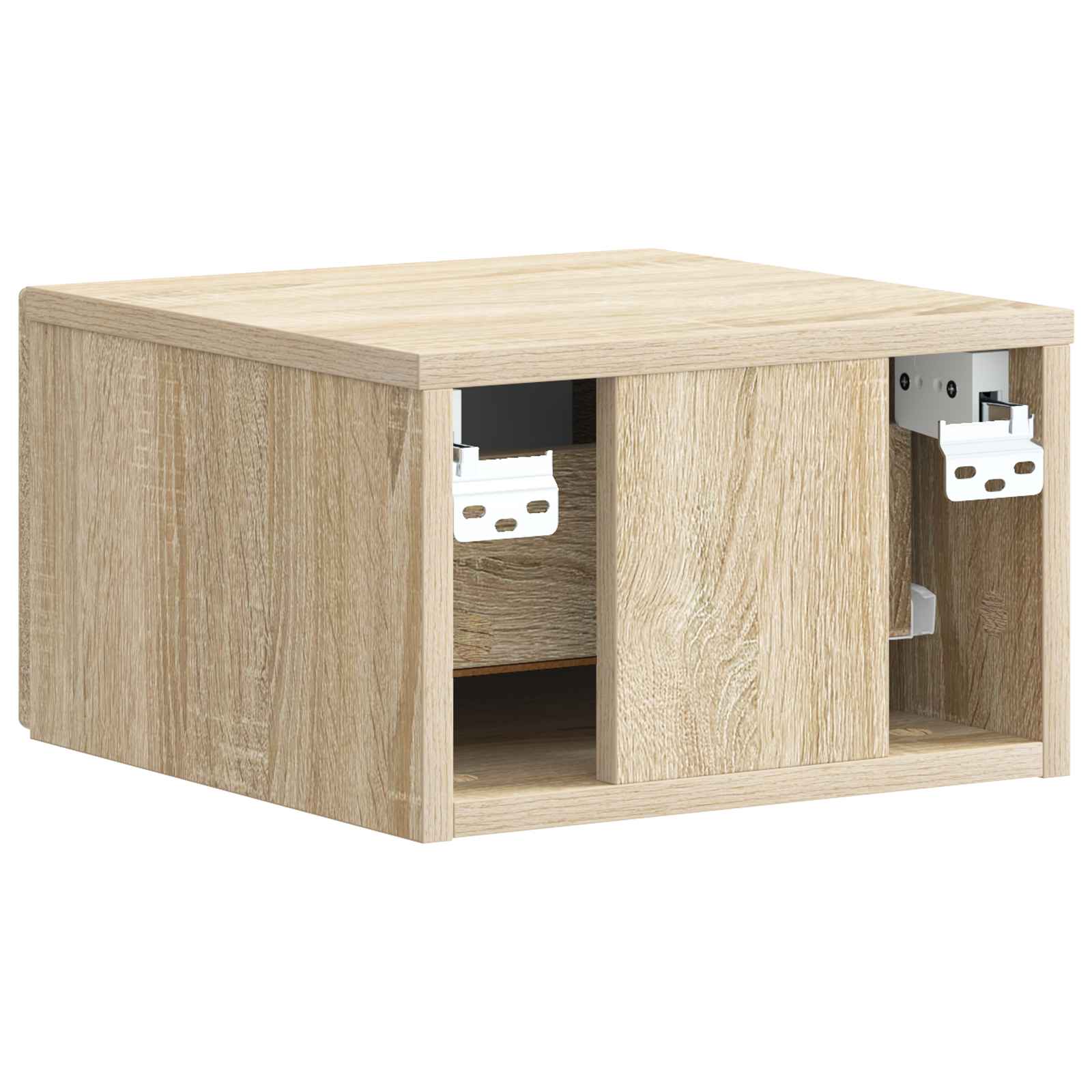 Væghængt Natbord med skuffe 2 pcs Sonoma-eg 33 x 34,5 x 20 cm