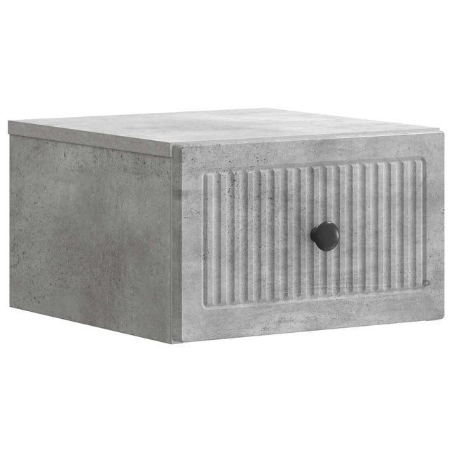 Væghængt Natbord Betongrå 33 x 34,5 x 20 cm Konstrueret træ