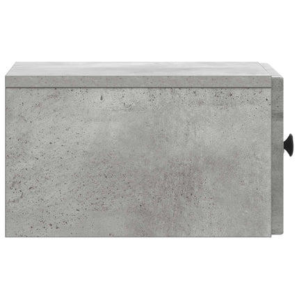 Væghængt Natbord Betongrå 33 x 34,5 x 20 cm Konstrueret træ
