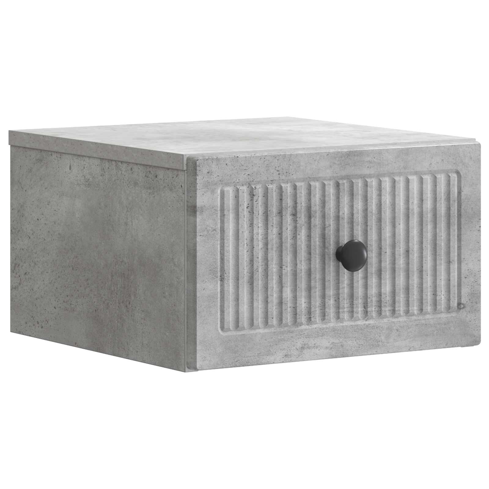 Væghængt Natbord med skuffe 2 pcs Betongrå 33 x 34,5 x 20 cm